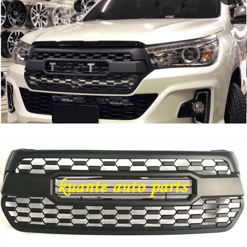 ODM DESIGN MODIFIED auto grille BUMPER FRONT RACING GRILLS black MASK FIT FOR HILUX REVO ROCCO 2018